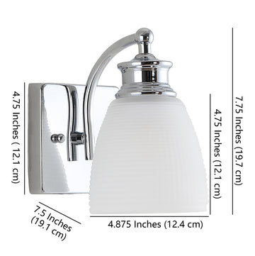 Beverly Metal/Glass Contemporary Modern LED Vanity Light - JONATHAN Y